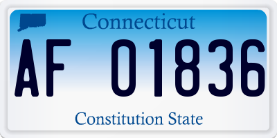 CT license plate AF01836