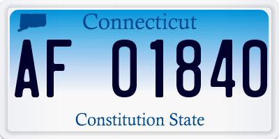 CT license plate AF01840