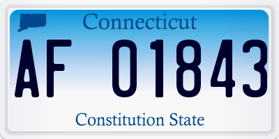 CT license plate AF01843
