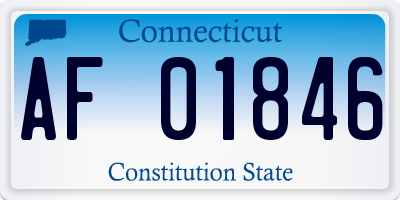 CT license plate AF01846