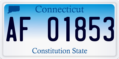 CT license plate AF01853