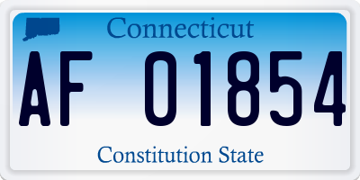 CT license plate AF01854