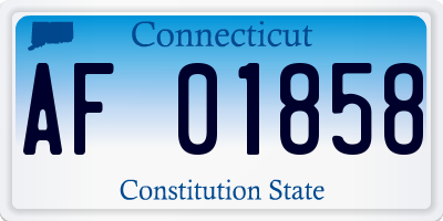 CT license plate AF01858