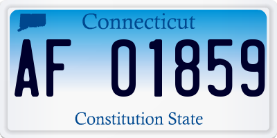 CT license plate AF01859
