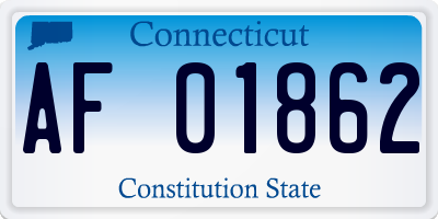 CT license plate AF01862
