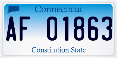 CT license plate AF01863
