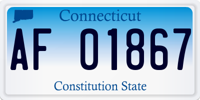 CT license plate AF01867