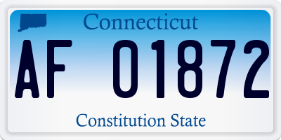 CT license plate AF01872