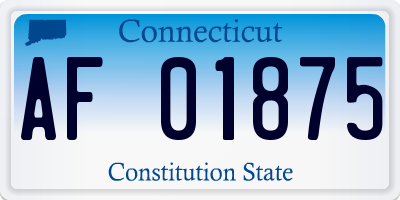 CT license plate AF01875