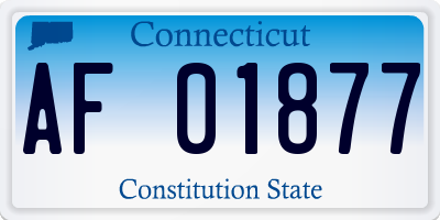 CT license plate AF01877