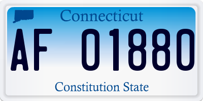 CT license plate AF01880