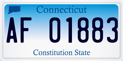 CT license plate AF01883