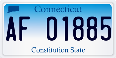 CT license plate AF01885