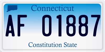 CT license plate AF01887