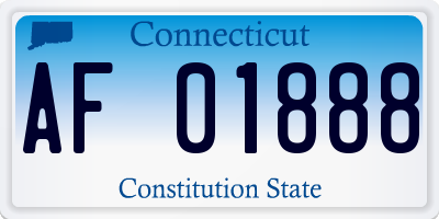 CT license plate AF01888