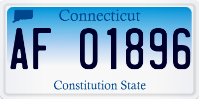 CT license plate AF01896
