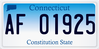 CT license plate AF01925