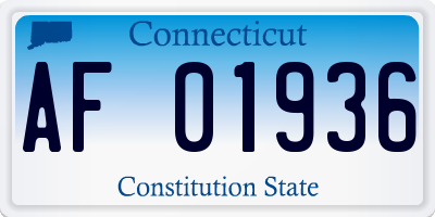 CT license plate AF01936