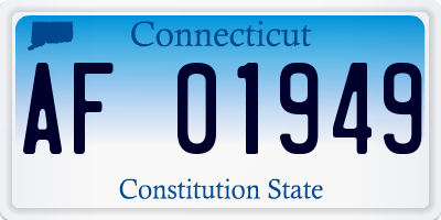CT license plate AF01949