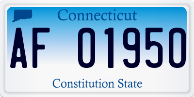 CT license plate AF01950