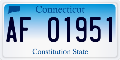 CT license plate AF01951