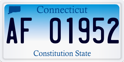 CT license plate AF01952