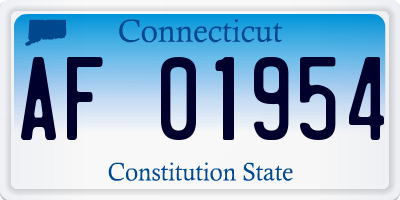 CT license plate AF01954
