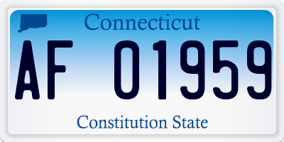 CT license plate AF01959