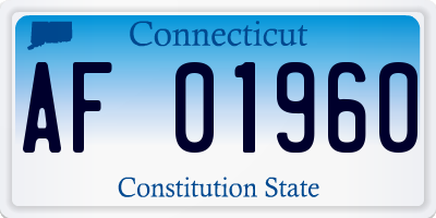 CT license plate AF01960