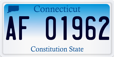 CT license plate AF01962
