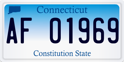 CT license plate AF01969