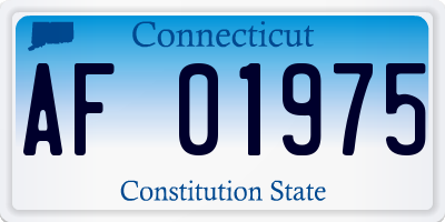 CT license plate AF01975