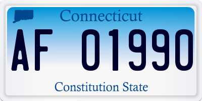 CT license plate AF01990