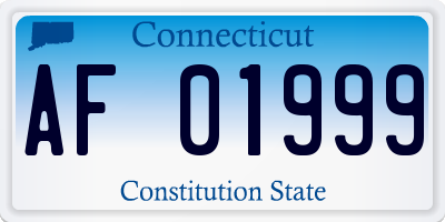 CT license plate AF01999