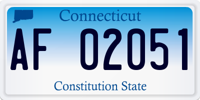 CT license plate AF02051