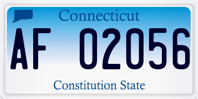 CT license plate AF02056