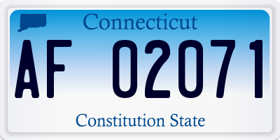 CT license plate AF02071