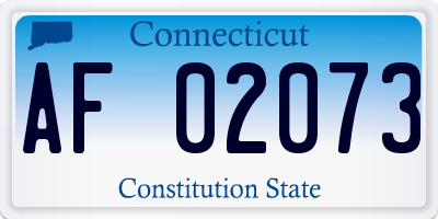 CT license plate AF02073