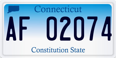 CT license plate AF02074