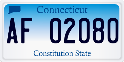 CT license plate AF02080