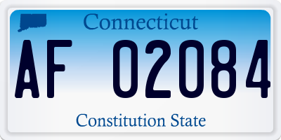 CT license plate AF02084
