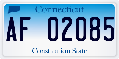 CT license plate AF02085