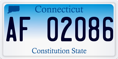 CT license plate AF02086