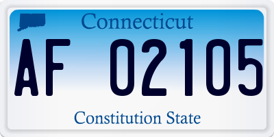 CT license plate AF02105