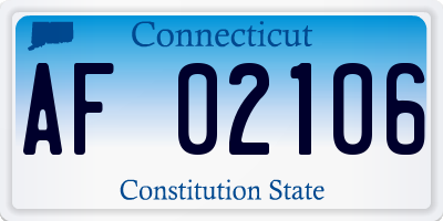 CT license plate AF02106