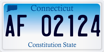 CT license plate AF02124