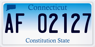 CT license plate AF02127