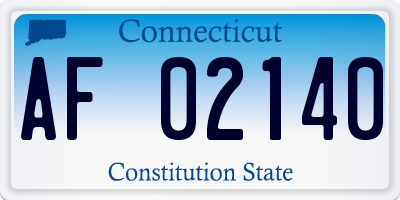 CT license plate AF02140