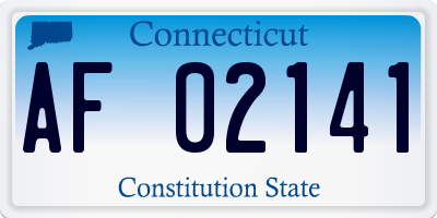 CT license plate AF02141