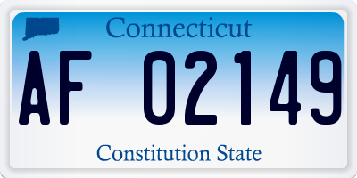 CT license plate AF02149